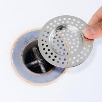 2X Sink Strainer Stainless Steel Shower Drain Covers Filter Sink Sieve Sink Hole Strainer Bath Drain Protector Hair Catcher Stopper Strainer Plug Trap Filter for Bathroom Kitchen Shower