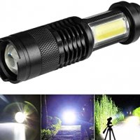 High Quality XPE+COB LED Flashlight USB Charging Inspection Lamp High Durability Strong Light Zoomable Tactical Torch Perfect for Outdoor