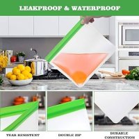 25pcs PEVA Food Storage Bag Reusable Bag for Vegetables, Fruits, Meat and Fish 20x18cm