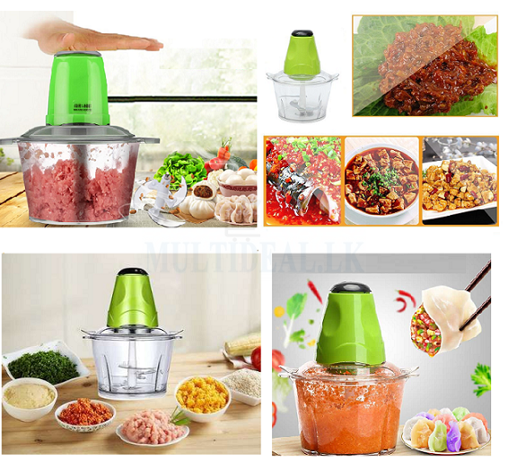 2L Electric Meat Grinder Fruit Vegetable Shredder Slicer Mincer Cutter