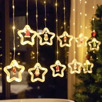 Holiday Decoration Changeable Lamp with Switchable LED Light String  Star Design 