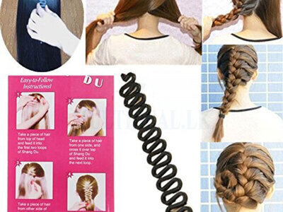 Buy Hair Styling Clip Stick Bun Maker Braid Tool Roller Twist Plait Hair  Accessories Black for best price, Sri Lanka