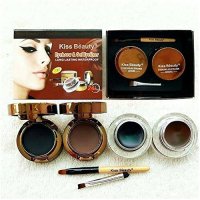 Kiss Beauty 4 in 1 Eyebrow & Gel Eyeliner Set: Perfect Your Eye Makeup with Ease.