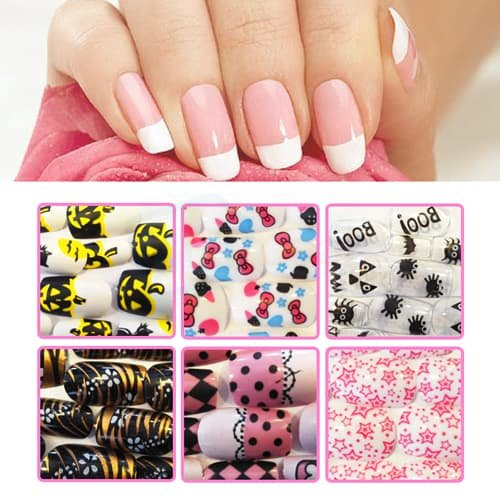Buy Artificial Nails with Nail Art 12 Design for best price, Sri Lanka