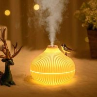 Mini Humidifier, Cute Onion Shape Portable Small Air Humidifier. Ultrasonic Cool Mist USB Powered for Bedroom Desk Plants & Baby Nursery. Home Decor. Silent & Auto Shut-Off