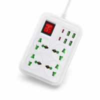 Universal Multi Plug Extension with USB Charging Ports With 2 C Type Port 