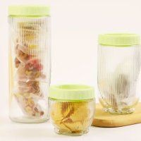 High Quality 3 Pcs Storage Jar  ( Glass )