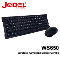 Original Jedel Wireless Keyboard & Mouse Combo Set WS-650 for PC Laptop Notebook WS650