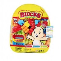 89-Piece Large Building Blocks Set with Backpack