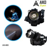 Reachable Head Torch Bicycle Torch Flash Light LED Battery Power Touch With Batteries Hiking and Camping Torch - AS665