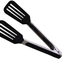 Kitchen Tongs Stainless Steel Cooking Tongs Kitchen Silicone Serving Tongs Heat Resistant Meat Turner Spatula Tongs with Locking Handle
