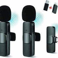 Mobile Wireless Microphone For live Stream TikTok /youtube /interviews  2 Microphone 