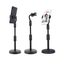 Desktop Mobile Phone Holder Stand 360 Rotate for Live Streaming Shoot Video Youtube Round Base Smartphone Stand