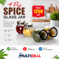 4 PCS Spice Glass Jars