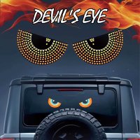 2PCS Car Devil Eyes Light Modification Eye Animation Led Display Decor Pixel Panel Window Trim Lamp USB Multi-Mode Lamp