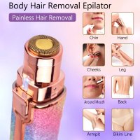 2 In 1 Electric Eyebrow Trimmer Razor Shaver Face Lip Body Hair Remover Razor LED Light Painless Woman Shaver