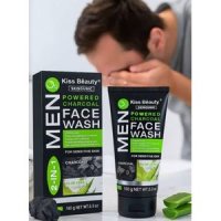 Kiss Beauty 2-IN-1 MEN POWERED CHARCOAL FACE WASH-1PC