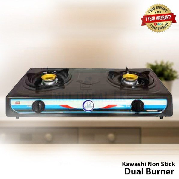 Kawashi Non Stick Dual Burner Gas Cooker Best price in Sri Lanka