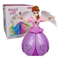 CRAZY BEAM Multi-Color Dancing Angel Girl Robot with Lights & Music for Kids / Girls / Babies