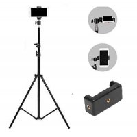 Mobile Tripod Stand | 7 Feet Big Big Tripod Stand for Phone and Camera Adjustable Aluminium Alloy Big Tripod Stand Holder,Photo/Video Shoot,TIK Tok/YouTube Videos with Mobile Clip Holder Bracket
