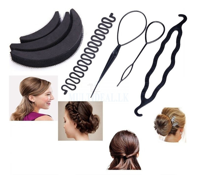 Buy New 6Pcs/set Hair Twist Styling Clip Stick Bun Maker Braid Tool Hair  Accessories for best price, Sri Lanka