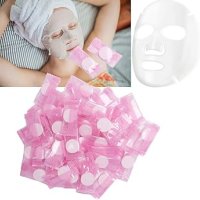 Disposable Facial Mask, 50Pcs DIY Facial Mask Portable Silk Compressed Sheets Mask Individually Wrapped Mask Paper Pre Cut Mask Paper Sheet for Skin Care
