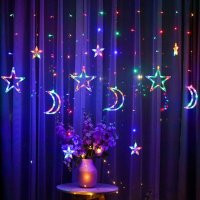 LED Star Moon Curtain Light