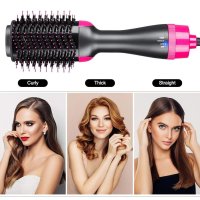 One Step Hair Dryer And Volumizer Hot Air Brush, Hair Dryer Brush, Blow Dryer Brush Professional Hot Air Brush One Step Hair Dryer and Styler Volumizer with Negative Ion for Drying, Blow Dryer, Straightening, Curling