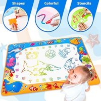 Water Doodle Mat - Kids Painting Writing Color Doodle Drawing Mat Toy Bring Magic Pens Educational Toys