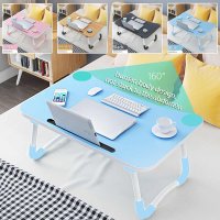 Folding Laptop Table, Wooden Portable Desk, Breakfast Serving Bed Trays, Study Table