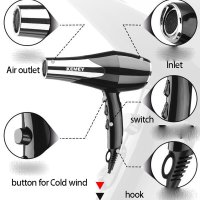 KEMEY KM-8326 Professional Hair Dryer with 6 month warranty
