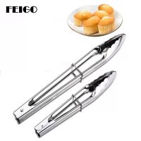  Bread Kitchen Tongs Stainless Steel Buffet Kitchen Tongs Anti Heat Pastry Tongs BBQ Tongs