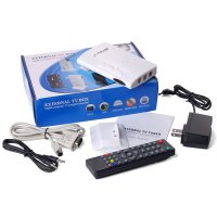 External HDTV HD LCD TV Box Set-Top Analog TV Tuner Compatible with CRT Monitors Digital Conversion Box