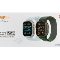 ME11 Ultra 3 Smart Watch 2.21 Inch AMOLED Screen - Wireless Charging - with 2 Bands