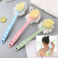 2 in 1 Bath And Body Brush With Loofah And Soft Bristles 1pcs