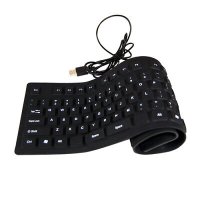 Flexible Silicone Keyboard USB Mini Foldable Keyboard PC Laptop Notebook Travel
