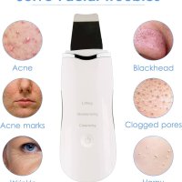 Ultrasonic Leather Shovel Facial Skin Scrubber – Lifting, Moisturizing, Cleansing & Blackhead Remover Tool