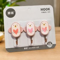 Cute Cartoon Adhesive Wall Hooks – 3 Piece Set