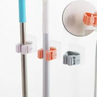 1PC MOP BROOM HOLDER WALL MOUNTED MOP HOLDER HOUSEHOLD